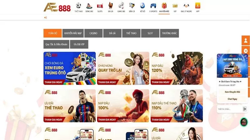 Tận dụng ưu đãi là cách tối ưu phần thưởng khi chơi tại Ae888 Tận dụng ưu đãi là cách tối ưu phần thưởng khi chơi tại Ae888