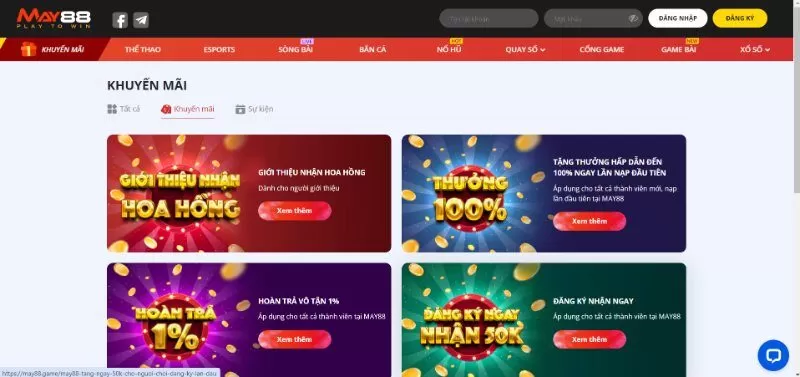 Khuyến mãi May88 cam kết uy tín và minh bạch trong điều khoản Khuyến mãi May88 cam kết uy tín và minh bạch trong điều khoản