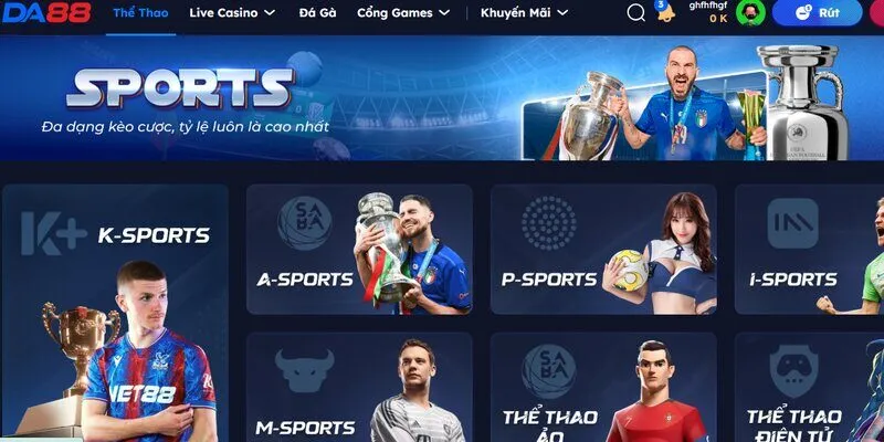 Sảnh thể thao hấp dẫn được nhiều hội viên ưa chuộng Sảnh thể thao hấp dẫn được nhiều hội viên ưa chuộng